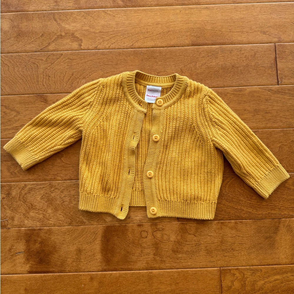 Hanna Andersson Marigold Knit Baby Cardigan